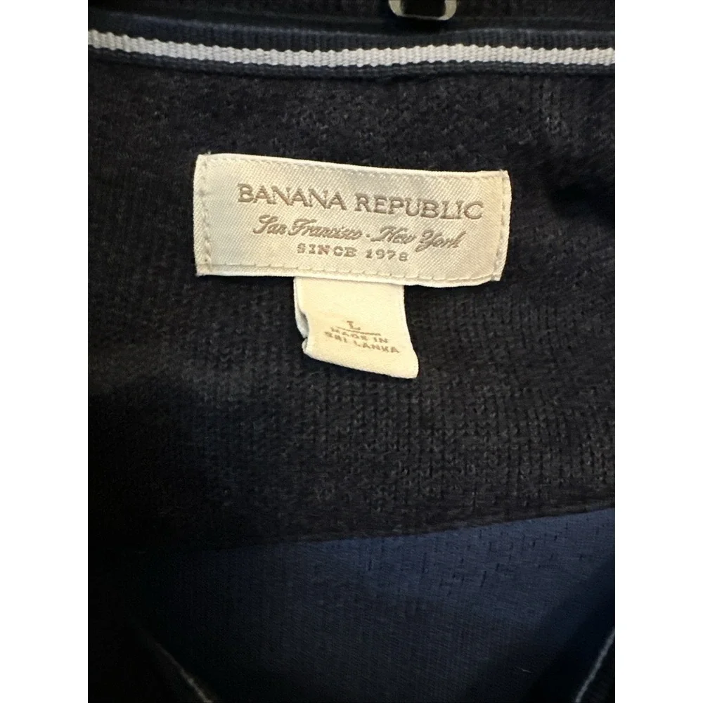 Banana Republic Men's Lg Dark Blue Jacket -‎ Smart Casual Everyday Lightweight